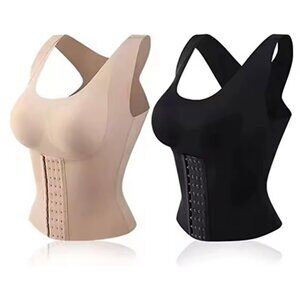 3-in-1 Push up and Shape Chest Waist Buttoned Bra Shapewear Seamless Waist